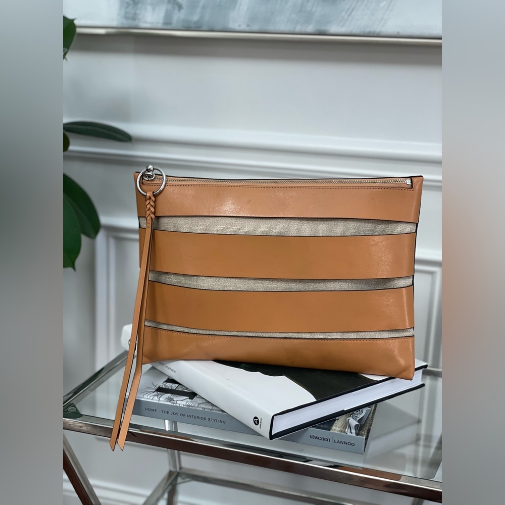 Rebecca Minkoff carmel color. Comes with the original duster bag.